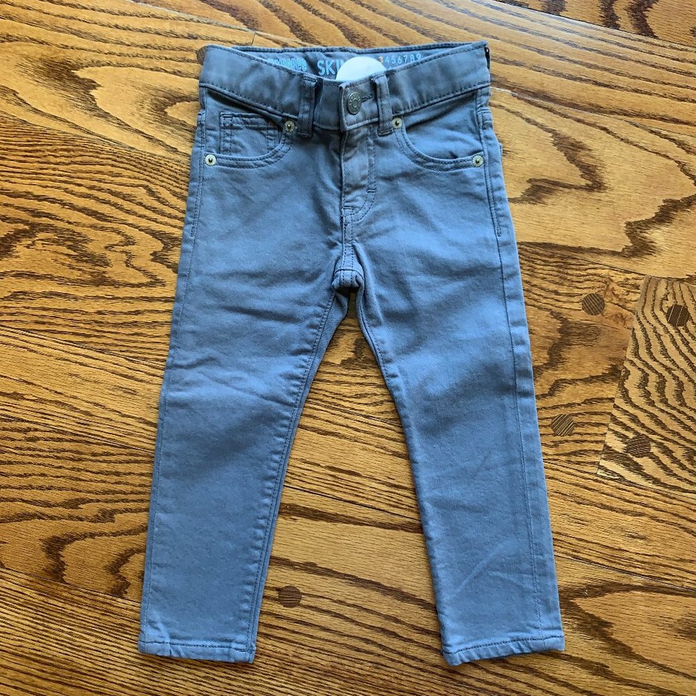 Original Gymboree Boys Skinny Jeans Gray Size 3 NWT